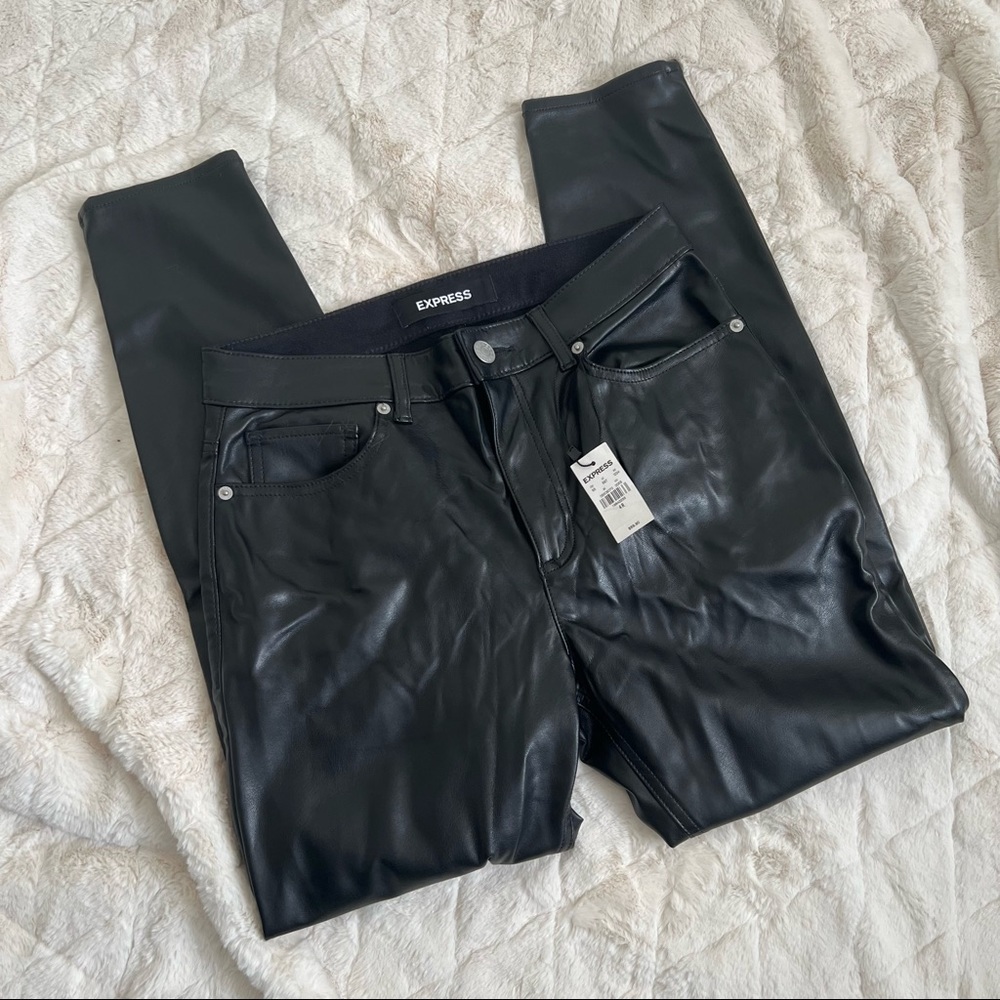 NWT NEVER WORN Express Leather Ankle Pants size 4 R